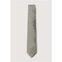 Alexandre Sage Daisy Jacquard Silk Tie Green