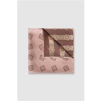 Alexandre Pink Medallion Silk Pocket Sqaure