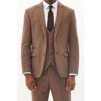 Marc Darcy Tailored Fit HM5 Tan Brown Men's Suit Jacket