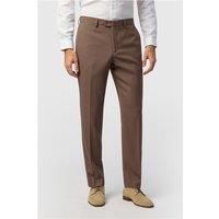 Marc Darcy Tailored Fit HM5 Tan Men's Trousers, Brown