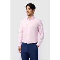 Limehaus Pink Mens Shirt, Long Sleeve, Tailored Fit, Stretch Fabric