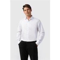 Alexandre White Mens Shirt, Long Sleeve, Tailored Fit, Stretch Fabric