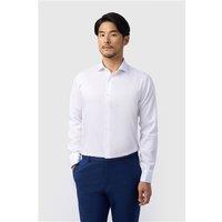 Alexandre White Mens Regular Fit Shirt, Long Sleeve, Double Cuff, Stretch Fabric