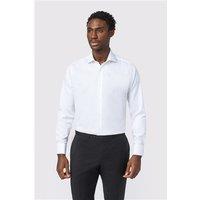 Alexandre White Mens Shirt, Long Sleeve, Double Cuff, Tailored Fit