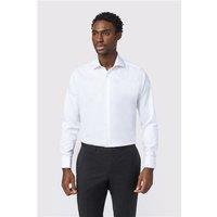 Alexandre White Mens Shirt, Long Sleeve, Double Cuff, Tailored Fit