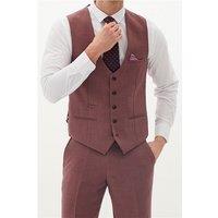 Marc Darcy Tailored Fit Monte Mauve Waistcoat