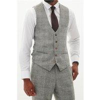 Marc Darcy Slim Fit Kris Silver Waistcoat
