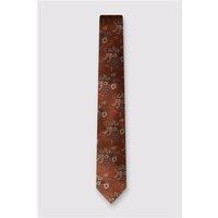 Antique Rogue Rust Busy Floral Tie Orange - Ideal For Weddings