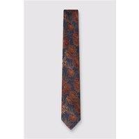 Antique Rogue Navy Large Floral Tie Gold