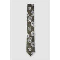 Antique Rogue Sage Large Floral Tie Green - Ideal For Weddings