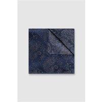 Antique Rogue Navy Blue Paisley Pocket Square 0 Navy Blue - Ideal For Weddings