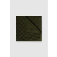 Antique Rogue Khaki Knitted Pocket Square 0 Green - Ideal For Weddings