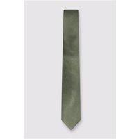 Alexandre Khaki Silk Twill Tie Green