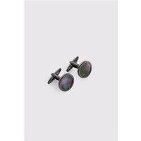 Limehaus Silver Round Classic Mother of Pearl Cufflinks 0 Silver - Ideal For Weddings