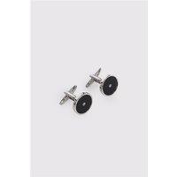 Limehaus Silver Round Diamante Cufflinks 0 Silver