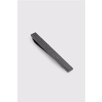 Limehaus Textured Gunmetal Tie Slide Silver