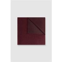 Alexandre Burgundy Silk Twill Pocket Square 0 Red