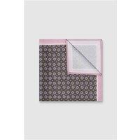 Alexandre Olive Silk Geo Pocket Square 0 Olive