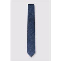 Antique Rogue Blue Plain Linen Tie Blue