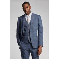 Antique Rogue Slim Fit Maverick Navy Blue Herringbone Men's Suit Jacket