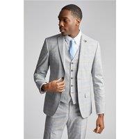 Antique Rogue Slim Fit Taupe Blue Check Men's Suit Jacket