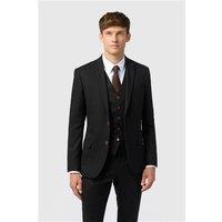 Antique Rogue Slim Fit Black Texture Stretch Men's Suit Jacket