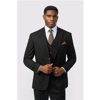 Antique Rogue Slim Fit Black Texture Stretch Men's Suit Jacket
