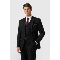 Antique Rogue Regular Fit Black Texture Stretch Men's Suit Jacket