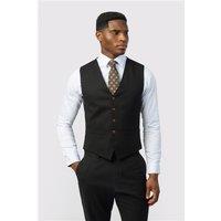 Antique Rogue Black Texture Stretch Waistcoat