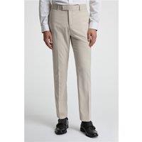 Antique Rogue Slim Fit Ecru Texture Men's Trousers, Beige