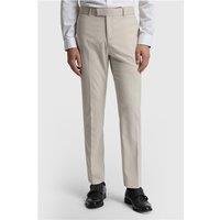 Antique Rogue Slim Fit Ecru Texture Men's Trousers, Beige