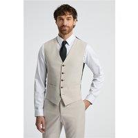 Antique Rogue Slim Fit Ecru Texture Waistcoat