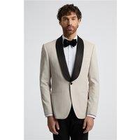 Antique Rogue Slim Fit Ecru Contrast Lapel Tuxedo Jacket