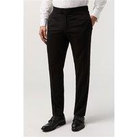 Antique Rogue Slim Fit Black Dresswear Men's Trousers with Satin Piping