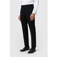 Antique Rogue Slim Fit Black Dresswear Men's Trousers with Satin Piping