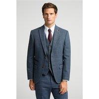 Antique Rogue Slim Fit Lenox Denim and Tan Check Tweed Men's Suit Jacket