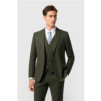 Antique Rogue Tailored Fit Hooper Green and Blue Check Men's Suit Jacket