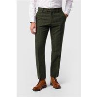 Antique Rogue Tailored Fit Hooper Green and Blue Check Men's Trousers