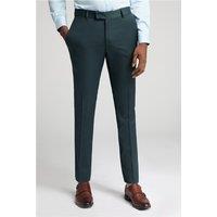 Antique Rogue Slim Fit Bay Dark Navy Blue Teal Men's Trousers, Green by Suit Direct