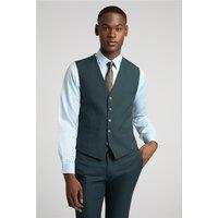 Antique Rogue Slim Fit Bay Dark Navy Blue Teal Waistcoat