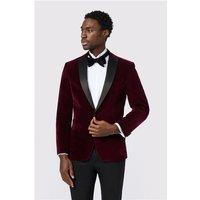 Antique Rogue Slim Fit Franklin Burgundy Velvet Jacket