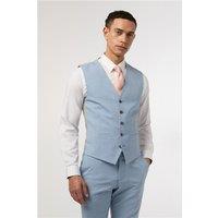 Antique Rogue Slim Fit Montrose Cloud Blue Waistcoat