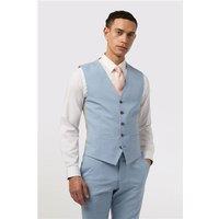 Antique Rogue Slim Fit Montrose Cloud Blue Waistcoat