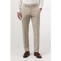 Antique Rogue Slim Fit Putty Check Men's Trousers, Beige