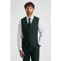 Antique Rogue Slim Fit Deep Green Texture Waistcoat