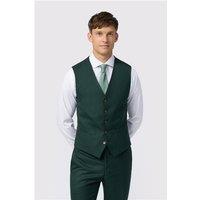 Antique Rogue Slim Fit Deep Green Texture Waistcoat