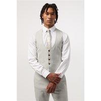 Antique Rogue Slim Fit Blake Pale Grey Waistcoat