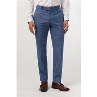 Antique Rogue Slim Fit Blue Check Men's Trousers