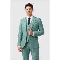 Antique Rogue Slim Fit Green Herringbone Tweed Men's Suit Jacket