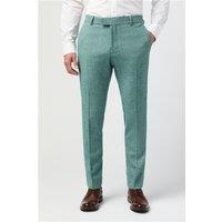 Antique Rogue Slim Fit Green Herringbone Tweed Men's Trousers